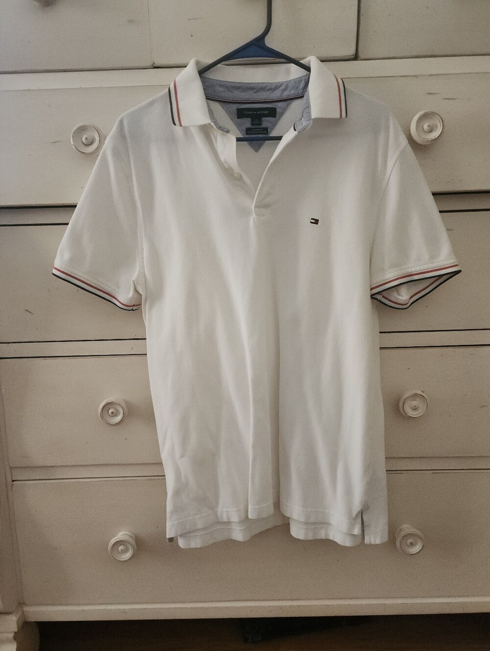 Tommy Hilfiger Men's White Polo Shirts size Large
